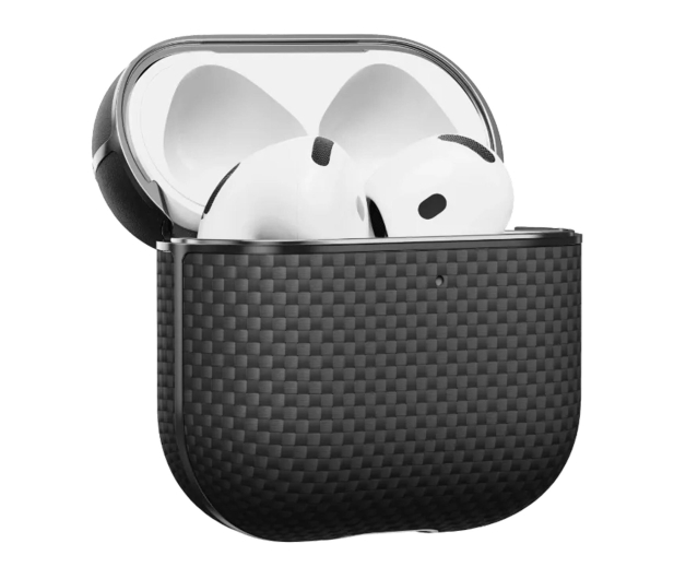 PITAKA Aramid Fiber Magnetic Case black/gray AirPods 4 - 1369419 - zdjęcie 2